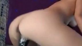 Me, riding a dildo and enjoying artificial cum in my pussy