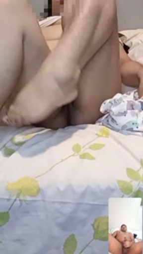 Delicious chubby girl with a juicy pussy on a call with her Muslim boyfriend from Egypt مكالمة فيديو