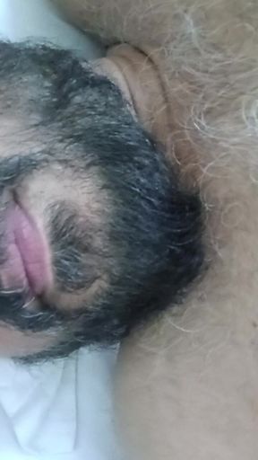 Indian Daddy Lying on the Bed Teasing and Posing for You