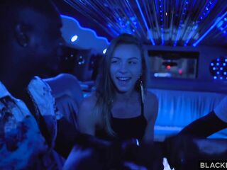 BLACKED RAW Sweetheart screwed in interracial group sex