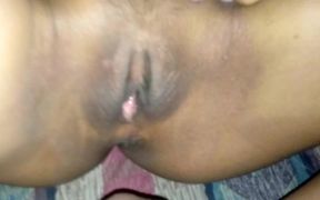 Fuck her pussy until her clit is wet.
