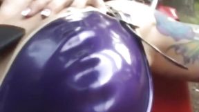 Latex lovers outdoors - intense domination and submission fetish play