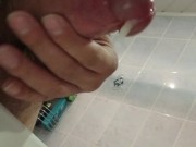 I cum a lot, close up, too much cum, slow motion