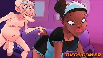 Controversial cartoon! Tight little pussy couldn't handle the old man's big cock! Portuguese hentai