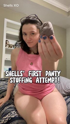 My FIRST PANTY STUFFING attempt!