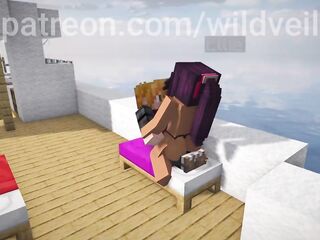 Bleach anime Yoruichi creampie Minecraft scene