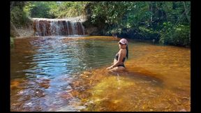 sexy bath in our tropical river