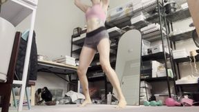 FULL shower after fitness solo girl