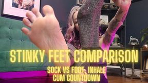 Stinky Feet Comparison - Foot Sock Cum Countdown