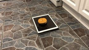 Apple ipad stamp with food on it