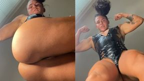 Giantess Lexa in Latex: Femdom, Trash Talk, Height Humiliation, Throat Choking POV, Beatdown