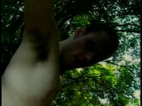 Erotic stud licks gay dude's ass before fucking him hard outdoors