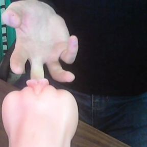 Fast fingering my silicone girlfriend pussy