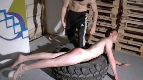 Belt spanking for auto mechanic