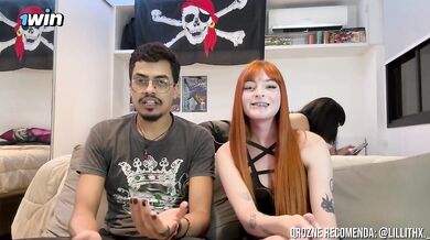 Tattooed Sexy Redhead Brazilian Babe Gushes Cum In QroZne Interview