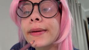 AWESOME SPITTING MOUTH LATINA  Ebony big mouth