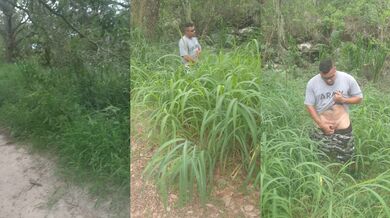 I Caught Stranger Watching Me and Jerking Off In The Jungle and I Catch Him On Camera