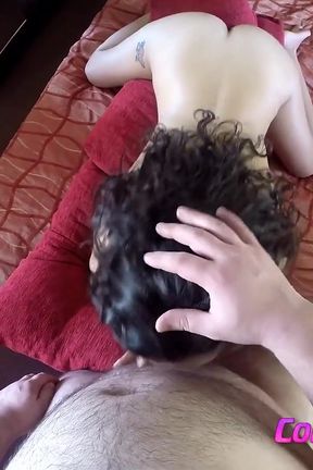 Sexy slut in cheap hotel rides cock and fucked from behind