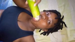 Fucking My Mouth with a Cucumber