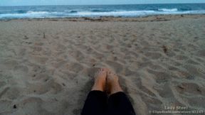 Sand On My Calves Seated Beach Barefoot Flex