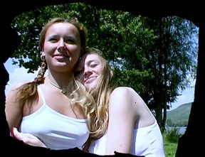 Lesbian Outdoor Sex with Sex Toys