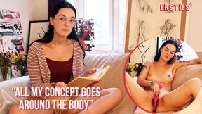 German amateur pinko reads poetry before toying with herself