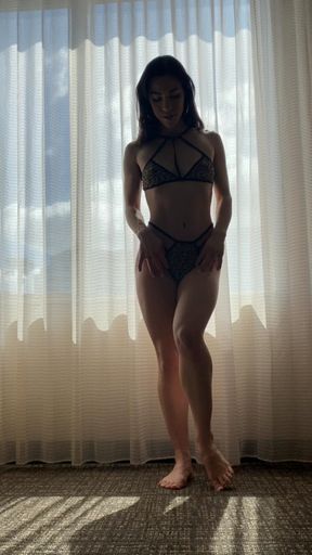 Horny at my Hotel Finger Fucking