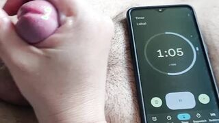 Can he cum into 2 minutes?