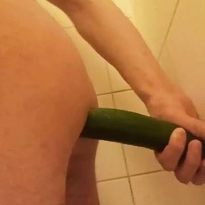 I fuck myself with a cucumber