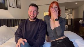 Sex Shop Trip Leads to Tall Skinny Redhead MILF Takes Big White Dick Ass to Mouth