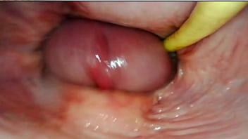 AMAZING INTERNAL POV  CAMERA INSIDE HER PUSSY WHILE I FILL HER WITH CUM