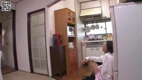 Secretly fucking wife's sister while she is in the kitchen