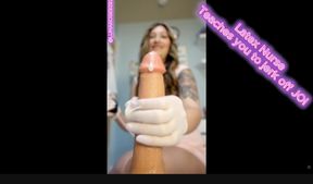5 min POV Latex Nurse Luna comes in to interact you how to jerk off to get the optimal sperm sample, I bring out my prob to help with the jerk off ins