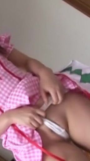 Mature Brunette in Pink Costume Takes Massive Facial
