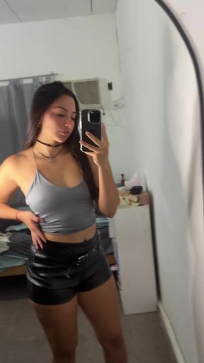 Teeny bopper shows off her tits on OnlyFans