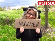 LETSDOEIT - Horny Blonde Izzy Mendosa Rides A Big Cock In The SEX Bus