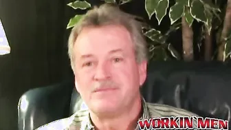 Hairy mature daddy masturbates solo after interview