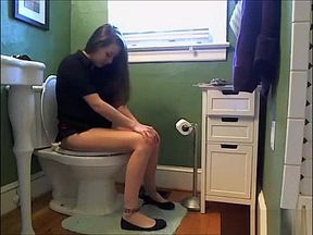 Sexy girl works & farts