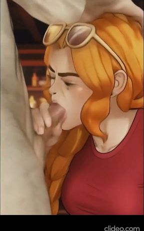 Blonde orange girl romance