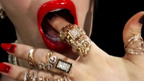 Lipstick & jewelry & nails fetish