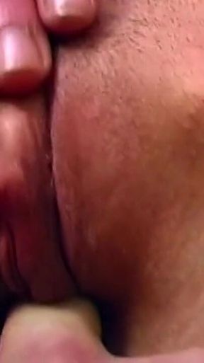 Blonde Slut Fingers Dripping Pussy to Prolapsing Rosebud Tease