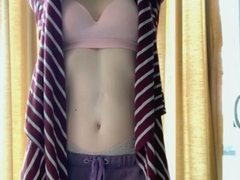 Hot amateur busty brunette masturbate in webcam