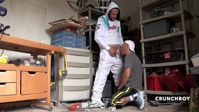 3 hards sneaker and foot fetishi sex domination