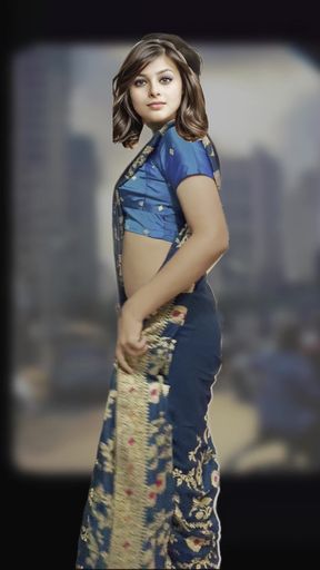 Crossdresser in saree gets turned on by homemade fem dom play