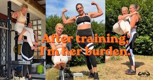 After training, I'm her burden. And I like it.