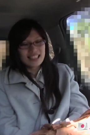 Sexy Japanese MILF in glasses grinds dick in POV sex