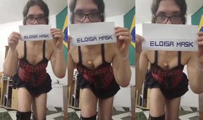 Brazilian tgirl gets surprise solo session and fucks herself raw