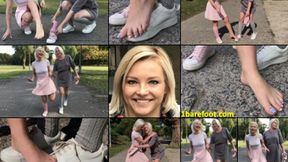 One Bare Foot Clip: Zazie's Sprained Foot Hopping