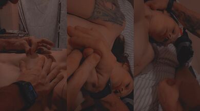 Dirty whore milks tiny titties for daddy