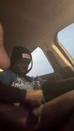 Having A Fun Jerk Session In Da Car Outside Cause I Bored With Smokin